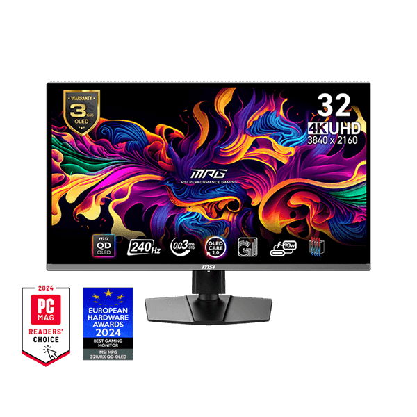 MSI MAG 321URX 32 Inch QD-OLED 4K (3840x2160) 240Hz Gaming Monitor-image